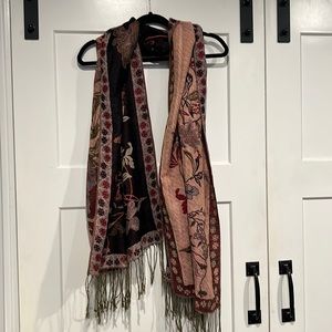 Pashmina scarf. 26” x 72” not including fringe